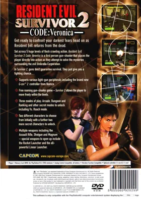 Gun Survivor 2 - Biohazard - Code - Veronica (Japan) box cover back